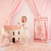 LITTLE A JULIET Cupcake Print Frill Dress